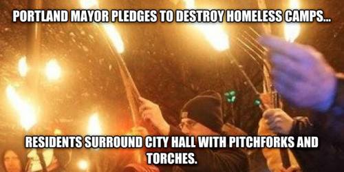 pitchforks and torches