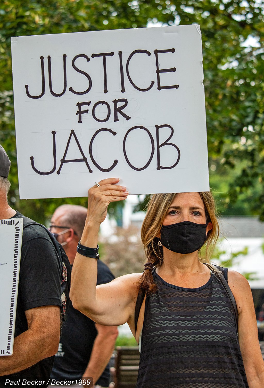 Justice for Jacob protest sign